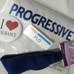 FLO Progressive Insurance Costume Apron Name Headb